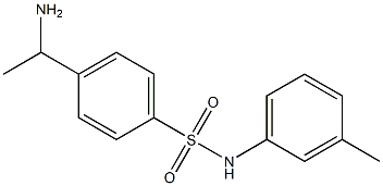 4-(1-aminoethyl)-N-(3-methylphenyl)benzene-1-sulfonamide 구조식 이미지