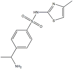 4-(1-aminoethyl)-N-(4-methyl-1,3-thiazol-2-yl)benzene-1-sulfonamide 구조식 이미지