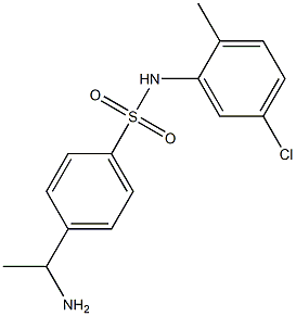 4-(1-aminoethyl)-N-(5-chloro-2-methylphenyl)benzene-1-sulfonamide 구조식 이미지