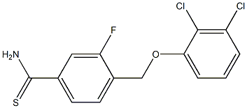 4-(2,3-dichlorophenoxymethyl)-3-fluorobenzene-1-carbothioamide 구조식 이미지