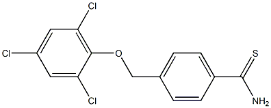 4-(2,4,6-trichlorophenoxymethyl)benzene-1-carbothioamide Structure