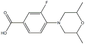 4-(2,6-dimethylmorpholin-4-yl)-3-fluorobenzoic acid 구조식 이미지