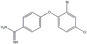 4-(2-bromo-4-chlorophenoxy)benzene-1-carboximidamide 구조식 이미지