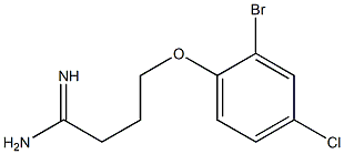 4-(2-bromo-4-chlorophenoxy)butanimidamide Structure