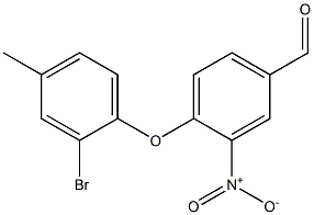 4-(2-bromo-4-methylphenoxy)-3-nitrobenzaldehyde Structure