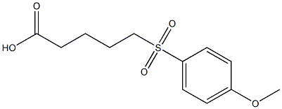 5-[(4-methoxybenzene)sulfonyl]pentanoic acid 구조식 이미지