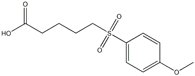 5-[(4-methoxybenzene)sulfonyl]pentanoic acid Structure