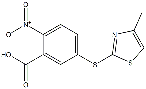 5-[(4-methyl-1,3-thiazol-2-yl)sulfanyl]-2-nitrobenzoic acid Structure