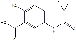 5-[(cyclopropylcarbonyl)amino]-2-hydroxybenzoic acid 구조식 이미지