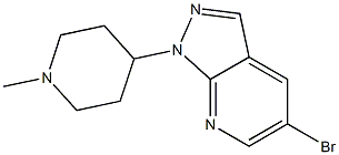 5-bromo-1-(1-methylpiperidin-4-yl)-1H-pyrazolo[3,4-b]pyridine 구조식 이미지