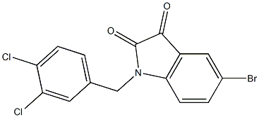 5-bromo-1-[(3,4-dichlorophenyl)methyl]-2,3-dihydro-1H-indole-2,3-dione 구조식 이미지