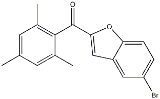 5-bromo-2-[(2,4,6-trimethylphenyl)carbonyl]-1-benzofuran 구조식 이미지