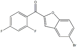 5-bromo-2-[(2,4-difluorophenyl)carbonyl]-1-benzofuran 구조식 이미지
