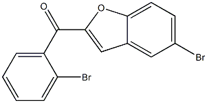 5-bromo-2-[(2-bromophenyl)carbonyl]-1-benzofuran 구조식 이미지