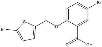 5-bromo-2-[(5-bromothiophen-2-yl)methoxy]benzoic acid 구조식 이미지