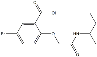 5-bromo-2-[(butan-2-ylcarbamoyl)methoxy]benzoic acid 구조식 이미지