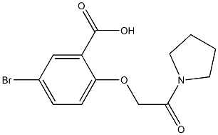 5-bromo-2-[2-oxo-2-(pyrrolidin-1-yl)ethoxy]benzoic acid 구조식 이미지