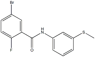 5-bromo-2-fluoro-N-[3-(methylthio)phenyl]benzamide 구조식 이미지