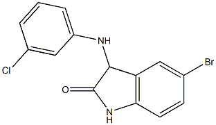 5-bromo-3-[(3-chlorophenyl)amino]-2,3-dihydro-1H-indol-2-one Structure