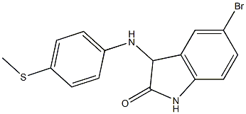 5-bromo-3-{[4-(methylsulfanyl)phenyl]amino}-2,3-dihydro-1H-indol-2-one Structure