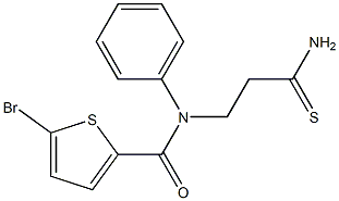 5-bromo-N-(2-carbamothioylethyl)-N-phenylthiophene-2-carboxamide Structure
