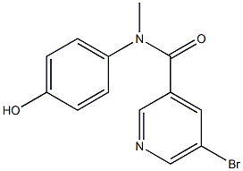 5-bromo-N-(4-hydroxyphenyl)-N-methylpyridine-3-carboxamide Structure