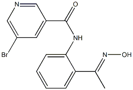 5-bromo-N-{2-[1-(hydroxyimino)ethyl]phenyl}pyridine-3-carboxamide 구조식 이미지