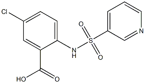 5-chloro-2-(pyridine-3-sulfonamido)benzoic acid 구조식 이미지