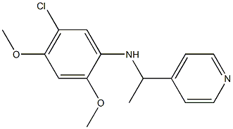 5-chloro-2,4-dimethoxy-N-[1-(pyridin-4-yl)ethyl]aniline Structure