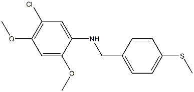 5-chloro-2,4-dimethoxy-N-{[4-(methylsulfanyl)phenyl]methyl}aniline Structure