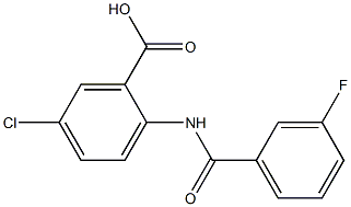 5-chloro-2-[(3-fluorobenzoyl)amino]benzoic acid Structure