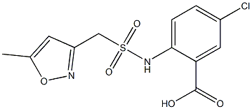 5-chloro-2-[(5-methyl-1,2-oxazol-3-yl)methanesulfonamido]benzoic acid Structure