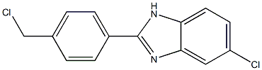 5-chloro-2-[4-(chloromethyl)phenyl]-1H-1,3-benzodiazole Structure