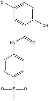 5-chloro-2-hydroxy-N-(4-methanesulfonylphenyl)benzamide 구조식 이미지