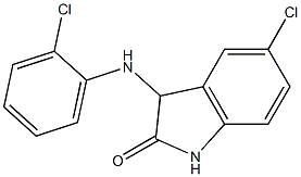 5-chloro-3-[(2-chlorophenyl)amino]-2,3-dihydro-1H-indol-2-one Structure