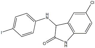5-chloro-3-[(4-iodophenyl)amino]-2,3-dihydro-1H-indol-2-one 구조식 이미지