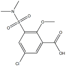 5-chloro-3-[(dimethylamino)sulfonyl]-2-methoxybenzoic acid Structure