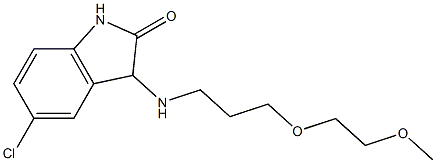5-chloro-3-{[3-(2-methoxyethoxy)propyl]amino}-2,3-dihydro-1H-indol-2-one 구조식 이미지
