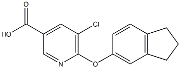 5-chloro-6-(2,3-dihydro-1H-inden-5-yloxy)pyridine-3-carboxylic acid 구조식 이미지