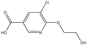 5-chloro-6-(2-hydroxyethoxy)pyridine-3-carboxylic acid Structure