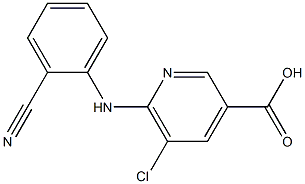 5-chloro-6-[(2-cyanophenyl)amino]pyridine-3-carboxylic acid Structure