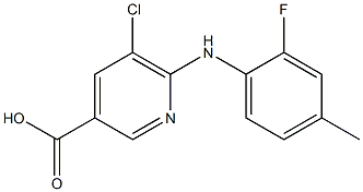 5-chloro-6-[(2-fluoro-4-methylphenyl)amino]pyridine-3-carboxylic acid Structure