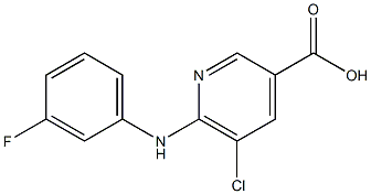 5-chloro-6-[(3-fluorophenyl)amino]pyridine-3-carboxylic acid Structure