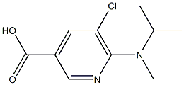 5-chloro-6-[methyl(propan-2-yl)amino]pyridine-3-carboxylic acid 구조식 이미지