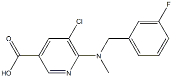 5-chloro-6-{[(3-fluorophenyl)methyl](methyl)amino}pyridine-3-carboxylic acid 구조식 이미지