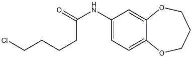 5-chloro-N-(3,4-dihydro-2H-1,5-benzodioxepin-7-yl)pentanamide Structure