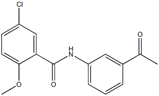 5-chloro-N-(3-acetylphenyl)-2-methoxybenzamide Structure