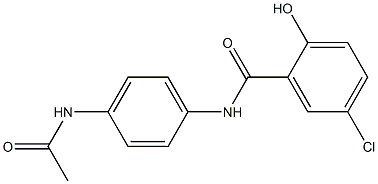 5-chloro-N-(4-acetamidophenyl)-2-hydroxybenzamide 구조식 이미지