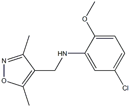 5-chloro-N-[(3,5-dimethyl-1,2-oxazol-4-yl)methyl]-2-methoxyaniline Structure