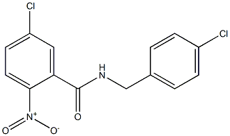 5-chloro-N-[(4-chlorophenyl)methyl]-2-nitrobenzamide 구조식 이미지